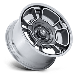 US MAG UC147 FLAGSTAFF Anthracite W/ Mach-fc & Chr-lp 20x8.5 +1 5x127mm 78.1mm - Wheelwiz