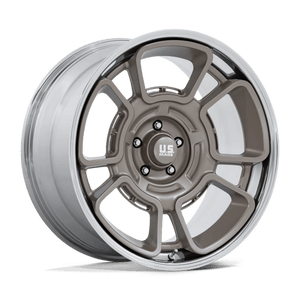 US MAG UC147 FLAGSTAFF Pewter W/ Chrome Lip 20x10 +6 Custom 78.1mm - Wheelwiz