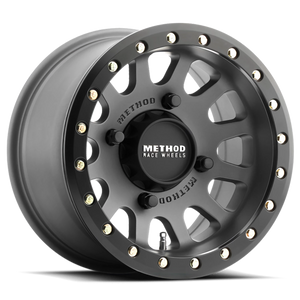 Method Race Wheels MR401 Beadlock UTV Titanium W/ Matte Black Ring 15x7 +13 4x136mm 106mm