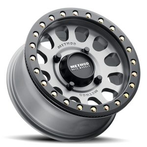 Method Race Wheels MR401 Beadlock UTV Titanium W/ Matte Black Ring 15x6 +53 4x156mm 132mm