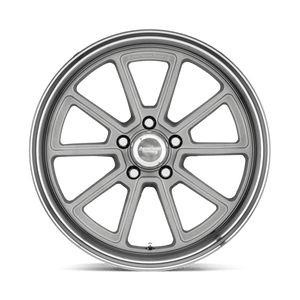 American Racing VN510 DRAFT Vintage Silver W/ Diamond Lip 18x10 0 5x127mm 78.1mm - Wheelwiz