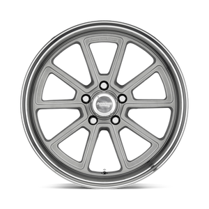 American Racing VN510 DRAFT Vintage Silver W/ Diamond Lip 18x8 0 5x127mm 78.1mm