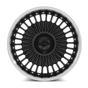 MRR VP4 Black Machined Lip 20x8.5 +25 5x112mm 66.6mm - Wheelwiz