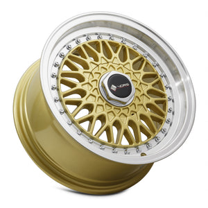 Vors VR3 Gold Machined Lip 15x8 +32 4x108mm 73.1mm - Wheelwiz