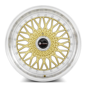 Vors VR3 Gold Machined Lip 17x8 +33 4x108mm 73.1mm - Wheelwiz