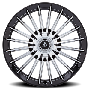 Asanti Black AB048 VICEROY Gloss Black W/ Machined Face 20x9 +35 5x112|5x114.3mm 72.6mm