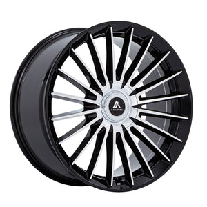 Asanti Black AB048 VICEROY Gloss Black W/ Machined Face 20x9 +35 5x112|5x114.3mm 72.6mm