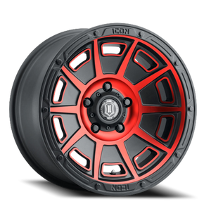 Icon Alloys Victory Satin Black W/ Red Tint 17x8.5 0 6x120mm 67mm