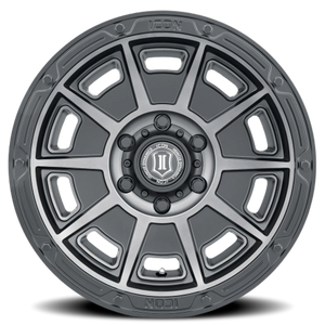 Icon Alloys Victory Satin Smoked Satin Black 17x8.5 0 5x114.3mm 71.5mm