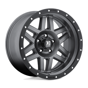 XD Series XD128 MACHETE Matte Gray Black Ring 18x8.5 +34 5x120mm 64.2mm - WheelWiz
