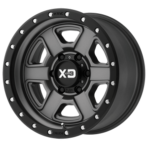 XD Series XD133 FUSION OFF-ROAD Satin Gray With Satin Black Lip 17x8 +25 6x139.7mm 106.1mm - WheelWiz