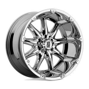 XD Series XD779 BADLANDS Chrome 20x9 +18 6x135mm 87.1mm - WheelWiz