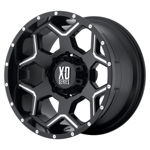 XD Series XD812 CRUX Gloss Black Milled 18x9 +18 6x139.7mm 106.1mm - WheelWiz