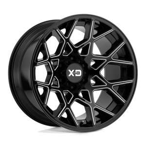 XD Series XD831 CHOPSTIX Gloss Black Milled 20x12 -44 6x139.7mm 106.1mm - WheelWiz