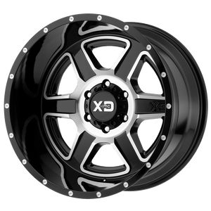 XD Series XD832 FUSION Gloss Black Machined 18x9 +18 6x114.3mm 72.6mm - WheelWiz