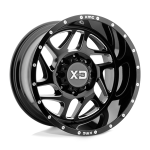 XD Series XD836 FURY Gloss Black Milled 22x10 -18 6x139.7mm 106.1mm - WheelWiz