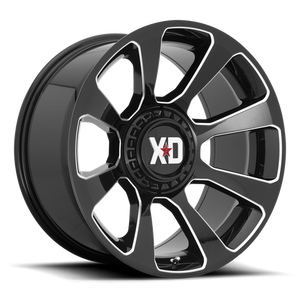 XD Series XD854 REACTOR Gloss Black Milled 20x9 +18 6x135|6x139.7mm 106.1mm