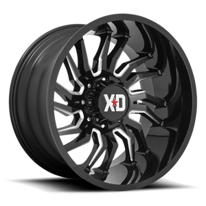 XD Series XD858 TENSION Gloss Black Milled 22x10 -18 6x135mm 87.1mm