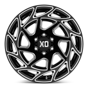 XD Series XD860 ONSLAUGHT Gloss Black Milled 20x12 -44 8x170mm 125.1mm