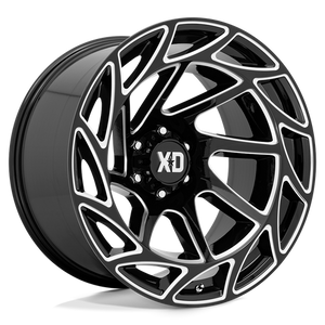 XD Series XD860 ONSLAUGHT Gloss Black Milled 20x10 -18 6x135mm 87.1mm