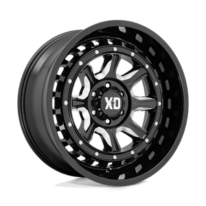 XD Series XD866 OUTLANDER Gloss Black Milled 20x10 -36 5x127mm 71.5mm - Wheelwiz