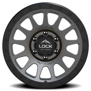 Lock Offroad Yosemite Matte Grey W/ Matte Black Ring 20x10 -18 8x170mm 125.2mm
