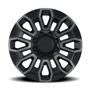 Factory Reproductions FR 277 Satin Black Dark Clear Coat 22x8.5 +44 8x180mm 124.1mm