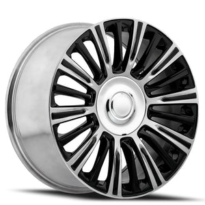 Factory Reproductions FR 91 Gloss Black Polished Accents 22x9 +28 6x139.7mm 78.1mm