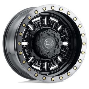 Black Rhino ABRAMS Gloss Gun Black W/ Machined Dark Tint 18x9.5 +12 6x139.7mm 112.1mm - WheelWiz