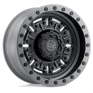 Black Rhino ABRAMS Textured Matte Gunmetal 17x8.5 0 6x114.3mm 76.1mm - Wheelwiz