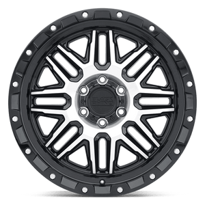 Black Rhino ALAMO Gloss Black W/ Mach Face 20x9 +12 6x139.7mm 112.1mm - Wheelwiz