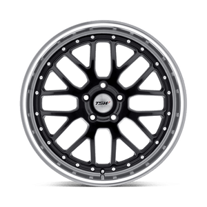 TSW VALENCIA Gloss Black W/ Mirror Cut Lip 17x8 +40 5x114.3mm 76.1mm - WheelWiz