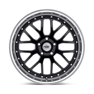 TSW VALENCIA Gloss Black W/ Mirror Cut Lip 20x10 +40 5x114.3mm 76.1mm - Wheelwiz