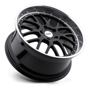 TSW VALENCIA Gloss Black W/ Mirror Cut Lip 18x8 +20 5x120mm 76.1mm - WheelWiz