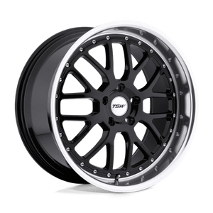 TSW VALENCIA Gloss Black W/ Mirror Cut Lip 20x10 +40 5x112mm 72.1mm - Wheelwiz