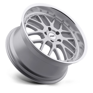 TSW VALENCIA Silver W/ Mirror Cut Lip 19x9.5 +20 5x120mm 76.1mm - Wheelwiz