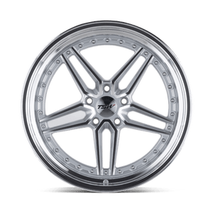 TSW ASCARI Silver W/mirror Cut Face & Lip 20x10.5 +25 5x120mm 76.1mm