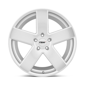TSW BRISTOL Silver W/ Mirror-cut Face 18x8.5 +32 5x112mm 72.1mm - WheelWiz