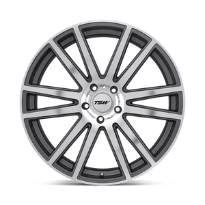 TSW GATSBY Gunmetal W/ Mirror-cut Face 20x8.5 +40 5x114.3mm 76.1mm - WheelWiz