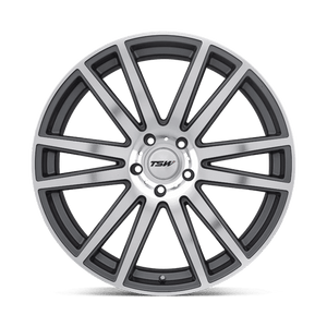 TSW GATSBY Gunmetal W/ Mirror Cut Face 22x10 +44 5x112mm 66.6mm - Wheelwiz