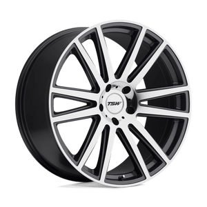 TSW GATSBY Gunmetal W/ Mirror Cut Face 22x10 +37 5x120mm 76.1mm - Wheelwiz