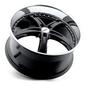 TSW JARAMA Gloss Black W/ Mirror Cut Lip 17x8 +32 5x112mm 72.1mm - Wheelwiz