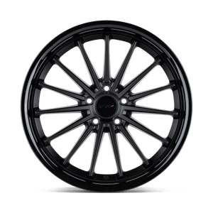 TSW MARINA Matte Black W/ Gloss Black Lip 18x8.5 +32 5x112mm 66.6mm - WheelWiz