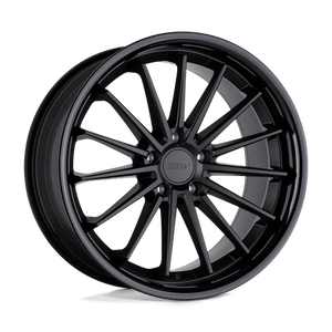 TSW MARINA Matte Black W/ Gloss Black Lip 20x8.5 +30 5x114.3mm 76.1mm - WheelWiz