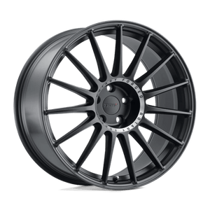 TSW PADDOCK Semi Gloss Black W/ Mach Ring 17x8 +45 5x112mm 72.1mm - Wheelwiz