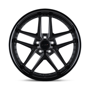 TSW PREMIO Matte Black W/ Gloss Black Lip 20x8.5 +40 5x114.3mm 76.1mm - Wheelwiz