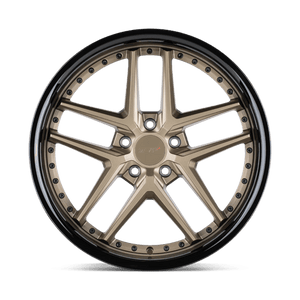 TSW PREMIO Matte Bronze W/ Gloss Black Lip 20x10 +25 5x120mm 76.1mm - Wheelwiz