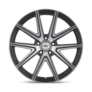 TSW ROUGE Gunmetal W/ Mirror Cut Face 19x8.5 +32 5x112mm 72.1mm - WheelWiz
