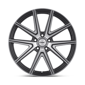 TSW ROUGE Gunmetal W/ Mirror Cut Face 19x9.5 +45 5x120mm 76.1mm - Wheelwiz