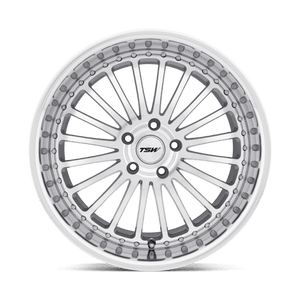 TSW SILVERSTONE Silver W/ Mirror Cut Face & Lip 18x8 +35 5x100mm 72.1mm - WheelWiz